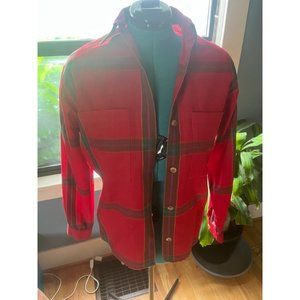 80s Red and Green Plaid L/S Button-Up Shirt by Linda Allard for Ellen Tracy